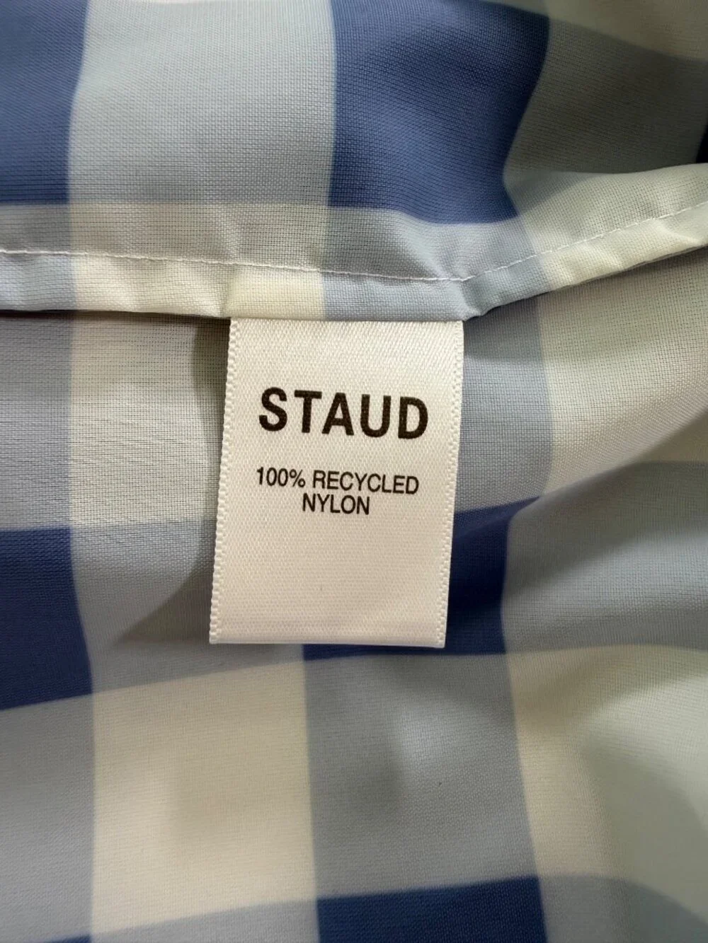 Staud Laurence Top in Blue Ombre Gingham Size Medium